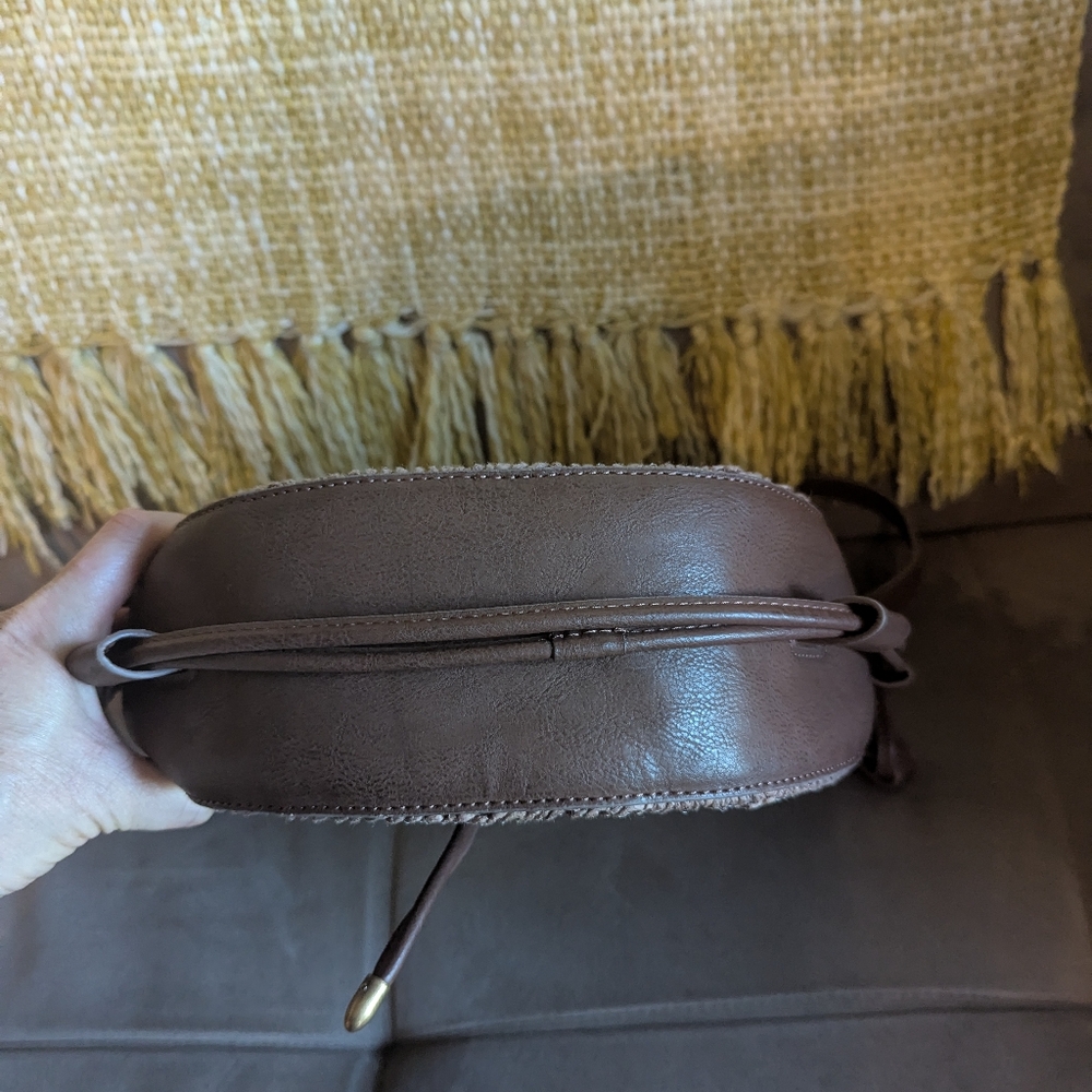 NWOT Free People Leather Crossbody Bag in Brown - Picture 5 of 9